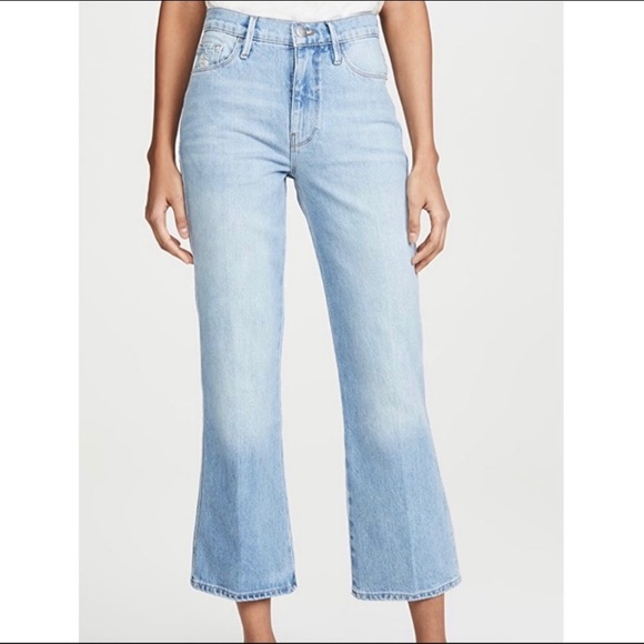 Frame Denim Denim - FRAME Jeans Boot Cut Le Sylvie Kick Boot High Waist Light Blue Wash Size 26